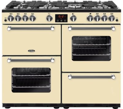 BELLING Kensington 100G Gas Range Cooker - Cream & Chrome BELLING Kensington 100G Gas Range Cooker - Cream & Chrome
